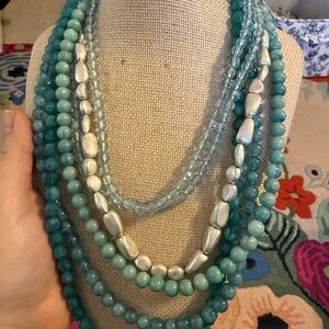 Elegant Multi-Strand Beaded Necklace